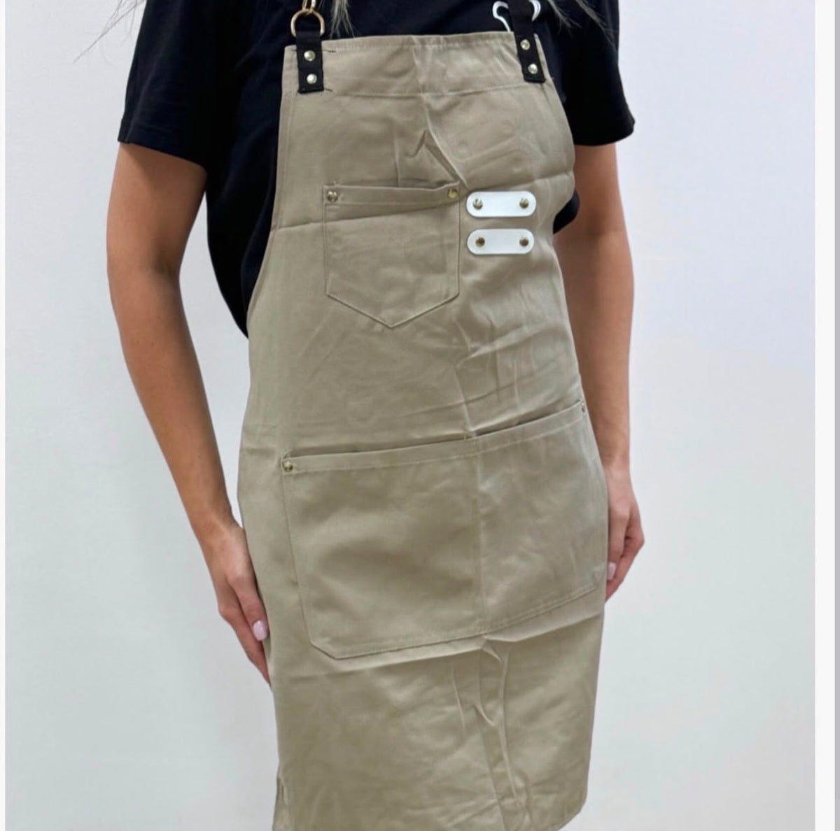APRON FOR WORK BEIGE
