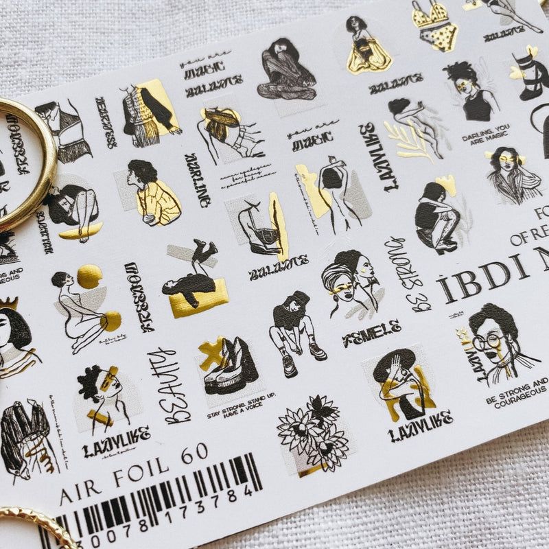 IBDI NAILS Air Foil 60 - Lady Nail Art Sticker