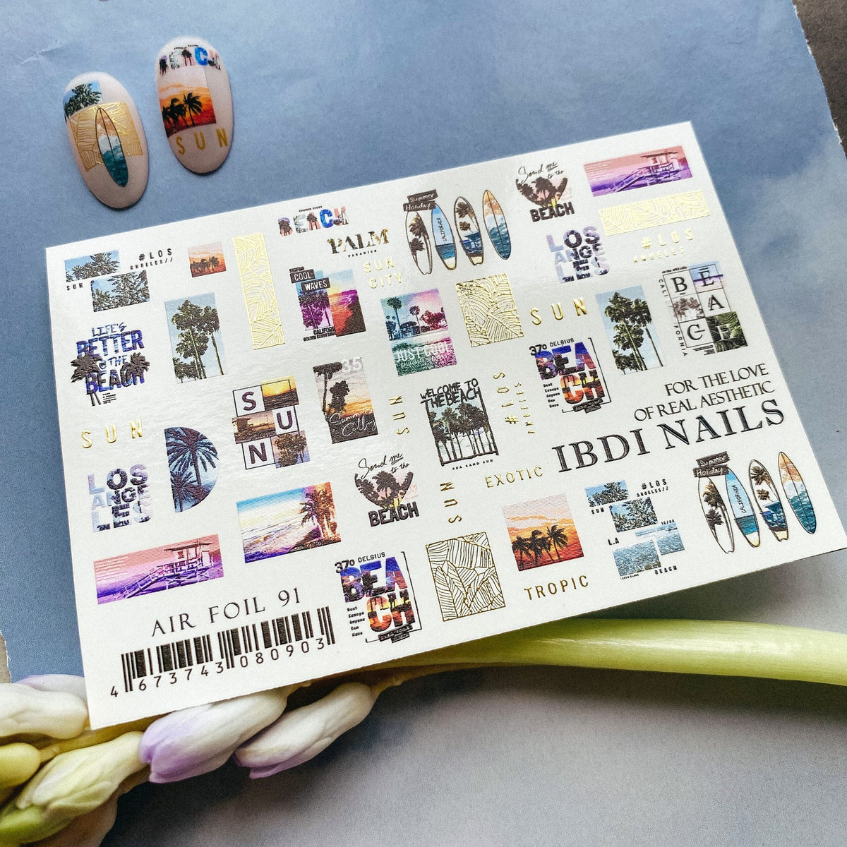 IBDI NAILS Spring Flowers Nail Art Sticker - 15