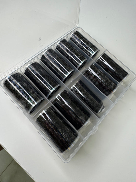Black Lace Nail Design