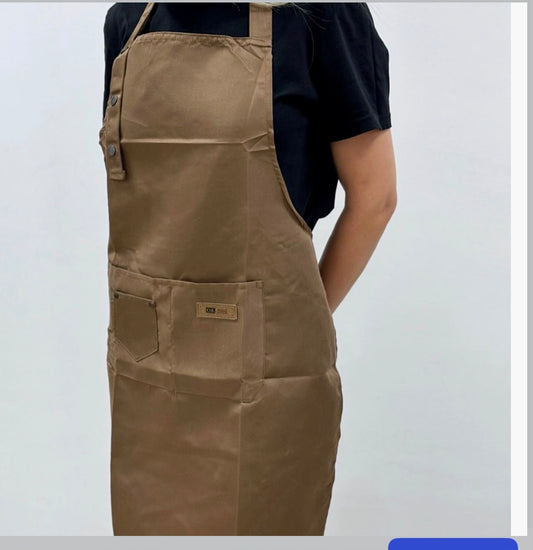 PROFESSIONAL APRON FOR WORK DARK BEIGE