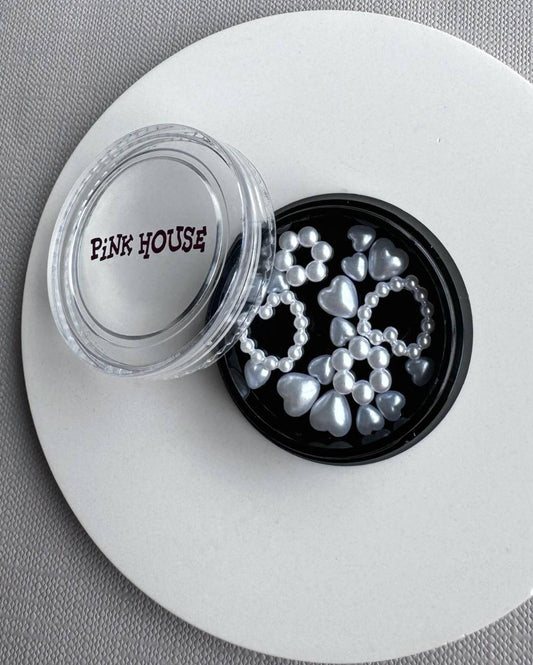 Pearl Nail Art Decorations Pink House
