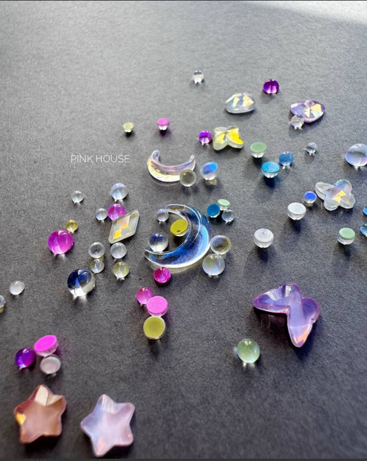 Jelly Nail Art Decorations Pink House