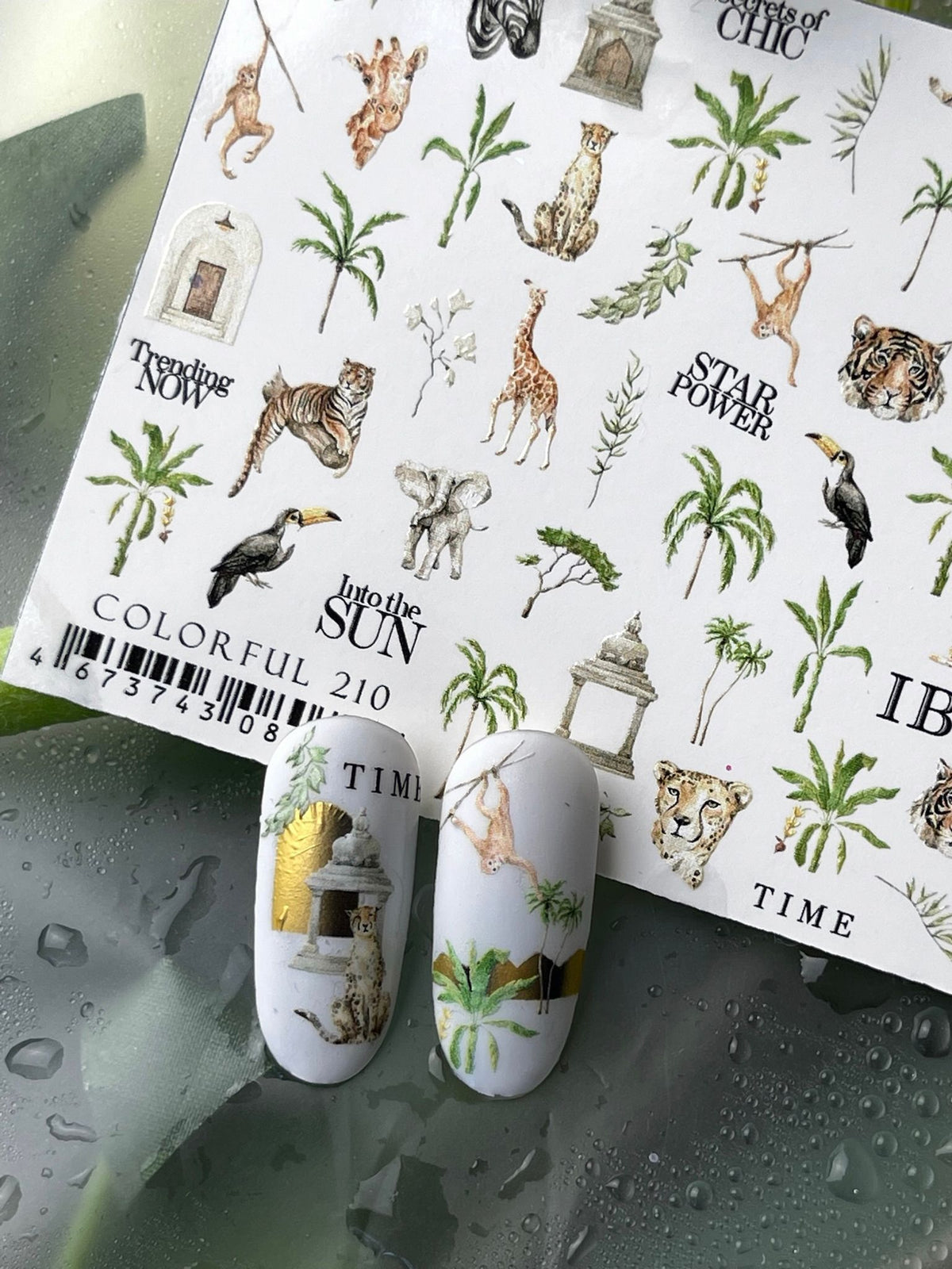 IBDI NAILS Colorful 210 - Safari Nail Art Sticker