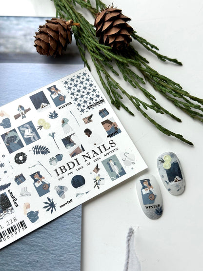 IBDI NAILS Colorful 228 - Winter Nail Art Sticker