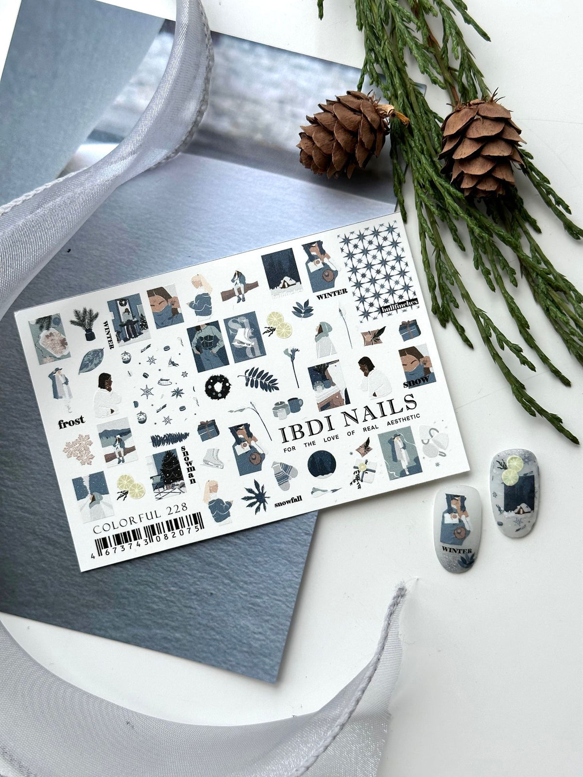 IBDI NAILS Colorful 228 - Winter Nail Art Sticker