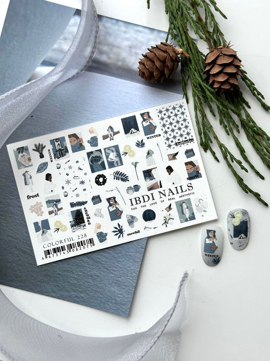 IBDI NAILS Colorful 228 - Winter Nail Art Sticker