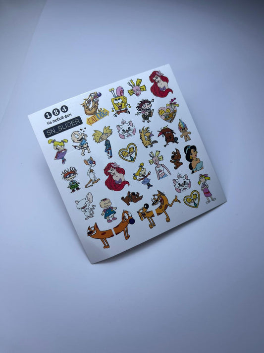 SN Slider 184 - Cartoon Nostalgia Nail Art Sticker