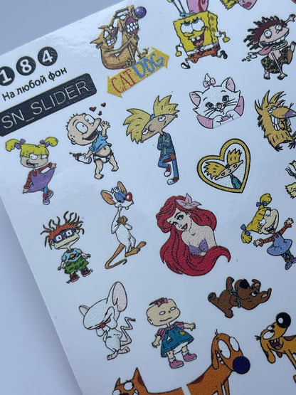 SN Slider 184 - Cartoon Nostalgia Nail Art Sticker
