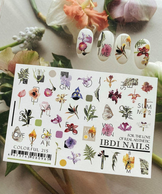 IBDI NAILS Spring Flowers Nail Art Sticker - 03