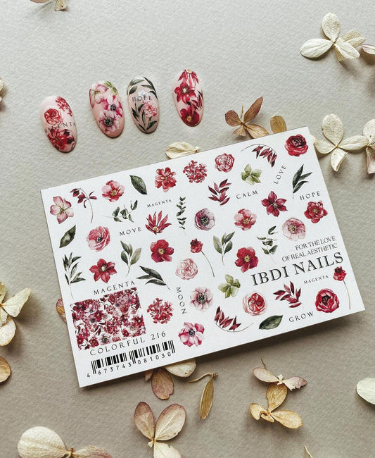 IBDI NAILS Spring Flowers Nail Art Sticker - 05