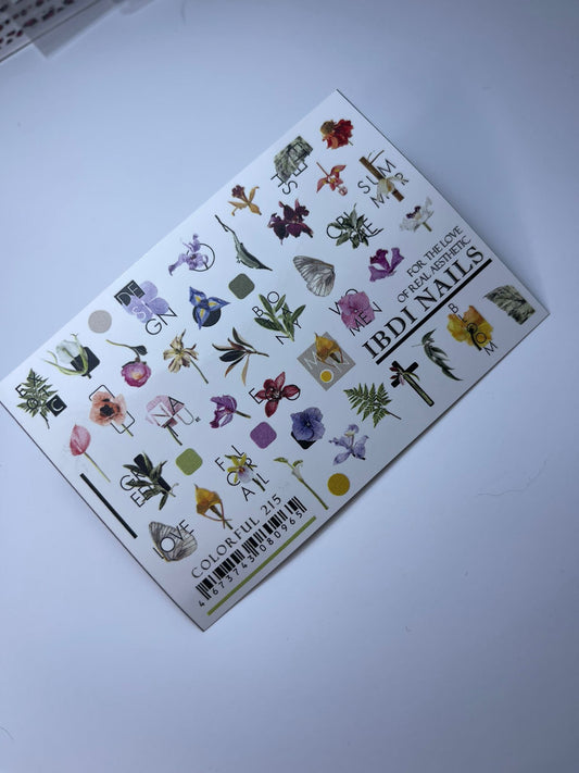 IBDI NAILS Spring Flowers Nail Art Sticker - 19