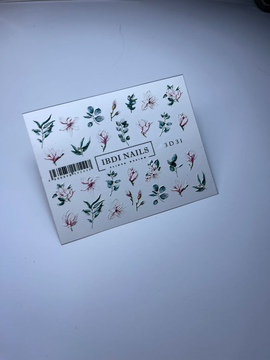 IBDI NAILS Spring Flowers Nail Art Sticker - 30