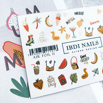 IBDI NAILS Air Foil 11 - Summer Nail Art Sticker