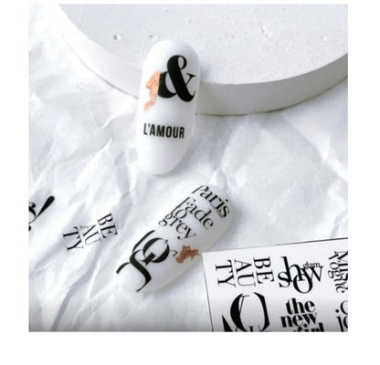 IBDI NAILS Air Foil 550 - Typography Fashion Nail Art Sticker