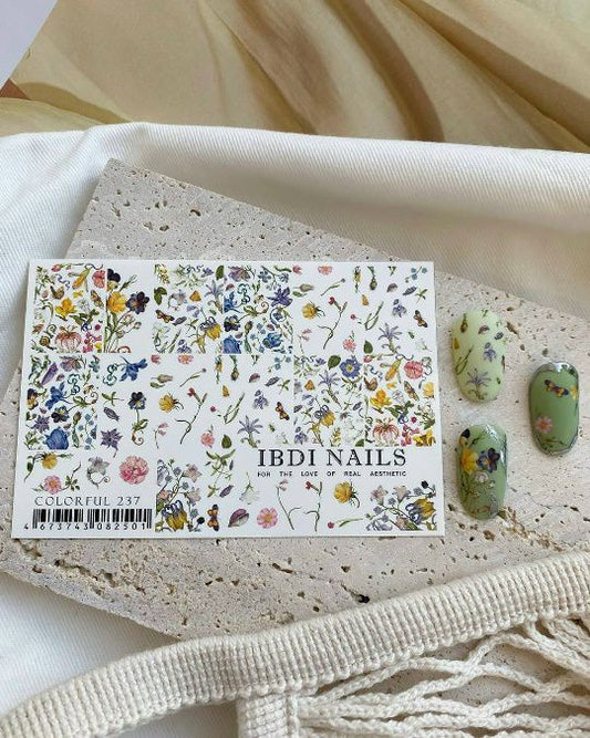 IBDI NAILS Air Foil 237 - Wildflowers Nail Art Sticker