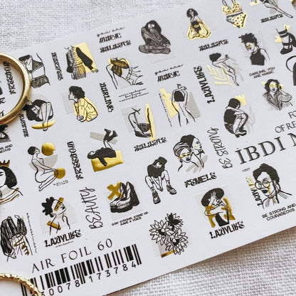IBDI NAILS Air Foil 60 - Lady Nail Art Sticker